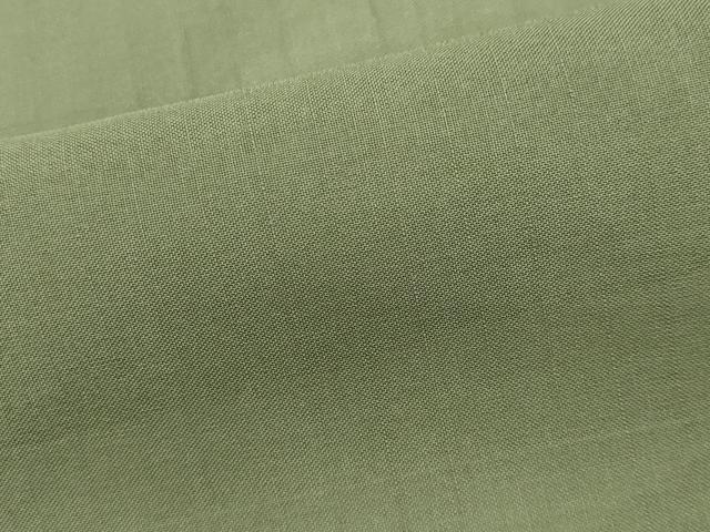 平和屋着物＊夏物　紗紬　柳茶色　正絹　逸品　CABK0885ou