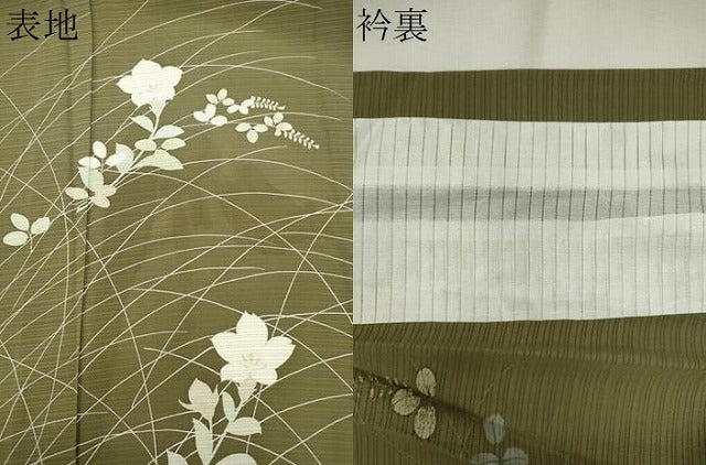平和屋着物＊夏物　訪問着　絽　草花文　正絹　逸品　CABK0887ou