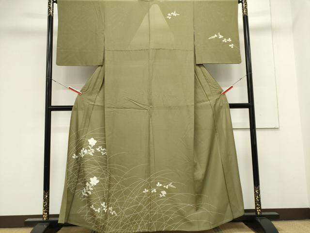 平和屋着物＊夏物　訪問着　絽　草花文　正絹　逸品　CABK0887ou