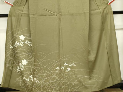 平和屋着物＊夏物　訪問着　絽　草花文　正絹　逸品　CABK0887ou