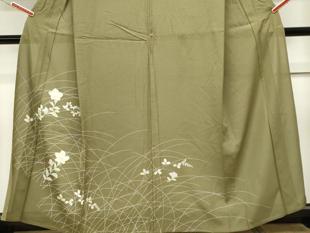 平和屋着物＊夏物　訪問着　絽　草花文　正絹　逸品　CABK0887ou