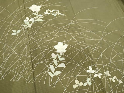 平和屋着物＊夏物　訪問着　絽　草花文　正絹　逸品　CABK0887ou