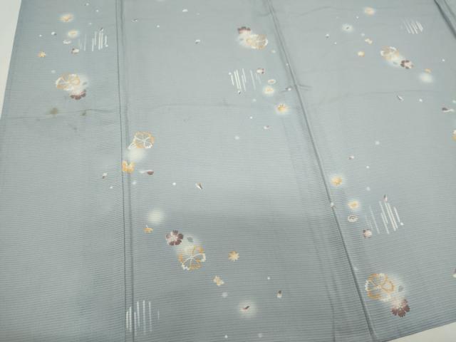 平和屋着物＊夏物　小紋　絽　花蝶文　蛍暈し　正絹　逸品　CABK0888ou