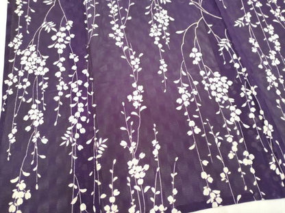 平和屋着物＊夏物　小紋　絽　草花文　正絹　逸品　CABK0890ou