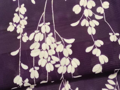 平和屋着物＊夏物　小紋　絽　草花文　正絹　逸品　CABK0890ou