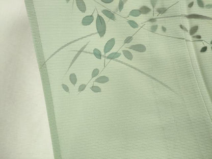 平和屋着物＊夏物　訪問着　絽　手描き　舞蝶草木文　銀彩　正絹　逸品　CABK0891ou