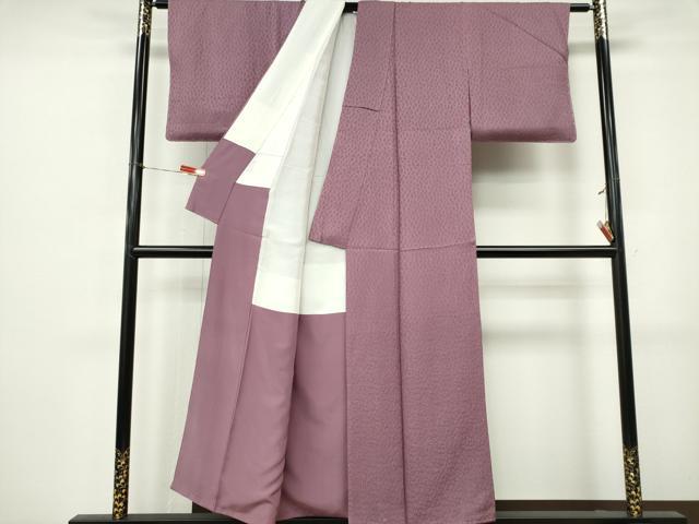 平和屋着物■上質な色無地　絞り　浅紫色　正絹　逸品　未使用　CABK0893ou