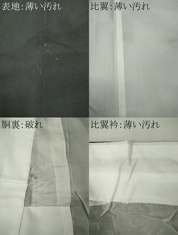 平和屋着物■豪華黒留袖　駒刺繍　鳳凰松文　暈し染め　金彩　正絹　逸品　CABK0894ou