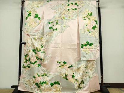 平和屋着物■豪華振袖　駒刺繍　辻が花　金彩　正絹　逸品　CABK0898ou