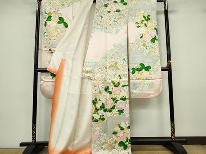 平和屋着物■豪華振袖　駒刺繍　辻が花　金彩　正絹　逸品　CABK0898ou