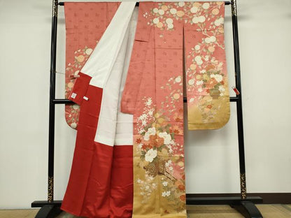 平和屋着物■豪華振袖　花車文　暈し染め　金彩　正絹　逸品　CABK0901ou