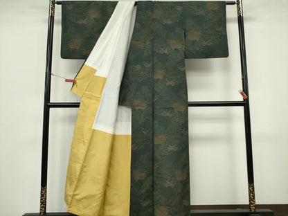 平和屋着物■本場大島紬　7マルキ　風景文　正絹　逸品　CABK0902ou