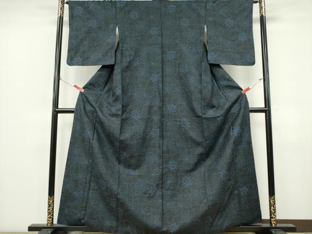 平和屋着物■上質な紬　花尽くし　正絹　逸品　CABK0904ou