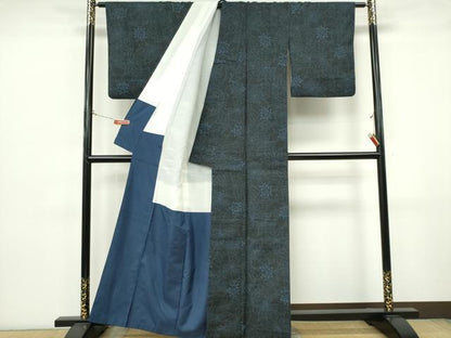 平和屋着物■上質な紬　花尽くし　正絹　逸品　CABK0904ou