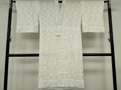 平和屋着物■長襦袢　単衣　菊地紋　正絹　逸品　CABK0908ou