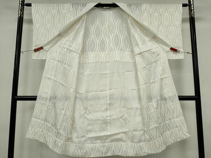 平和屋着物■長襦袢　単衣　菊地紋　正絹　逸品　CABK0908ou