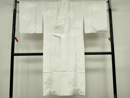 平和屋着物■長襦袢　袷　籬花地紋　正絹　逸品　CABK0909ou