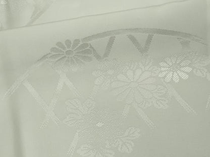 平和屋着物■長襦袢　袷　籬花地紋　正絹　逸品　CABK0909ou