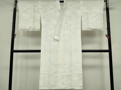 平和屋着物■長襦袢　雲取り吉祥花地紋　さが美扱い　正絹　逸品　CABK0911ou