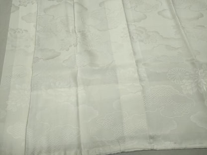 平和屋着物■長襦袢　雲取り吉祥花地紋　さが美扱い　正絹　逸品　CABK0911ou