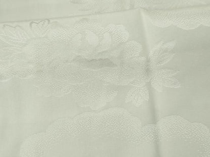 平和屋着物■長襦袢　雲取り吉祥花地紋　さが美扱い　正絹　逸品　CABK0911ou