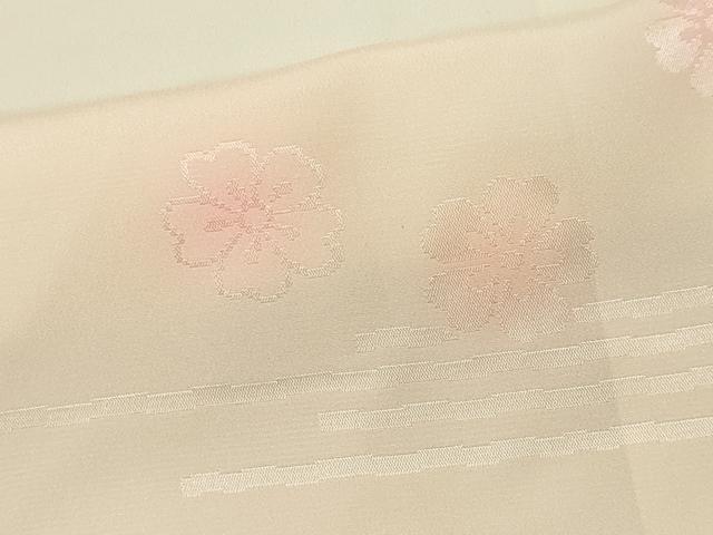 平和屋着物■長襦袢　袷　舞桜地紋　暈し染め　正絹　逸品　CABK0913ou