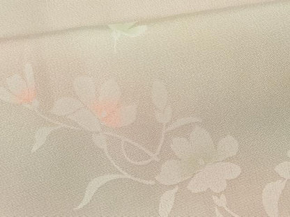 平和屋着物■長襦袢　袷　枝花文　正絹　逸品　CABK0914ou