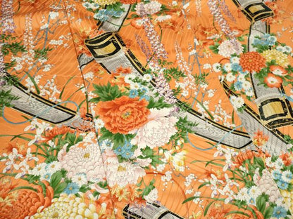 平和屋着物■豪華振袖　楽器花文　正絹　逸品　CABK0918ou