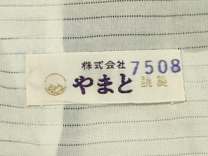 平和屋着物＊夏物　色無地　縦絽　扇面花紋紗　深縹色　やまと誂製　正絹　逸品　未使用　CABK0924ou