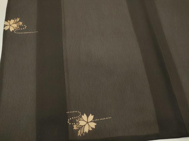 平和屋着物＊夏物　小紋　紗　舞桜文　正絹　逸品　CABK0925ou