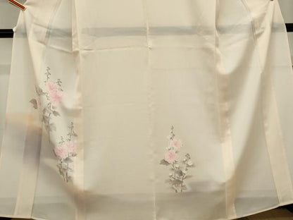 平和屋着物＊夏物　訪問着　絽　草花文　暈し染め　正絹　逸品　CABK0926ou