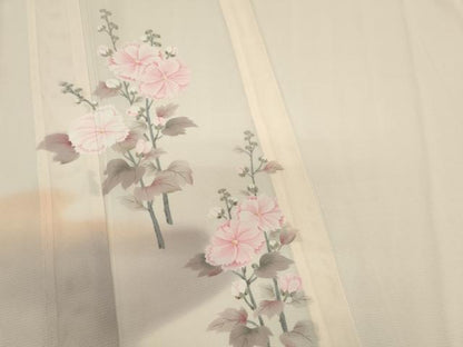 平和屋着物＊夏物　訪問着　絽　草花文　暈し染め　正絹　逸品　CABK0926ou