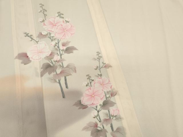 平和屋着物＊夏物　訪問着　絽　草花文　暈し染め　正絹　逸品　CABK0926ou