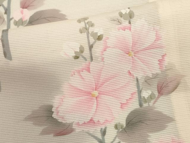 平和屋着物＊夏物　訪問着　絽　草花文　暈し染め　正絹　逸品　CABK0926ou