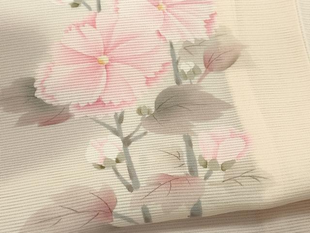 平和屋着物＊夏物　訪問着　絽　草花文　暈し染め　正絹　逸品　CABK0926ou
