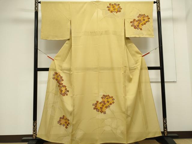 平和屋着物＊夏物　訪問着　絽　草花文　銀彩　松坂屋扱い　正絹　逸品　CABK0927ou
