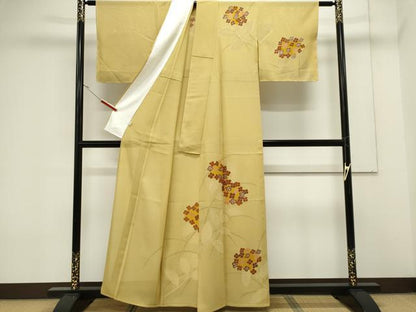 平和屋着物＊夏物　訪問着　絽　草花文　銀彩　松坂屋扱い　正絹　逸品　CABK0927ou
