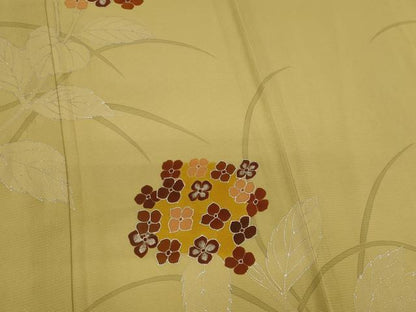 平和屋着物＊夏物　訪問着　絽　草花文　銀彩　松坂屋扱い　正絹　逸品　CABK0927ou