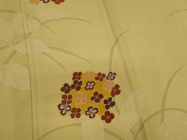 平和屋着物＊夏物　訪問着　絽　草花文　銀彩　松坂屋扱い　正絹　逸品　CABK0927ou