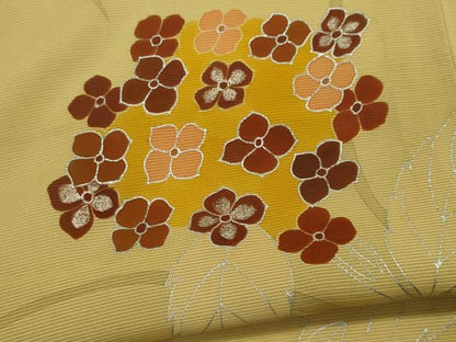 平和屋着物＊夏物　訪問着　絽　草花文　銀彩　松坂屋扱い　正絹　逸品　CABK0927ou