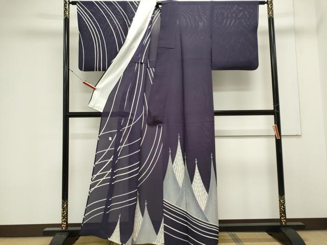 平和屋着物＊夏物　日本工芸会正会員　京友禅作家　清水光美　訪問着　絽　風景文　正絹　逸品　CABK0929ou