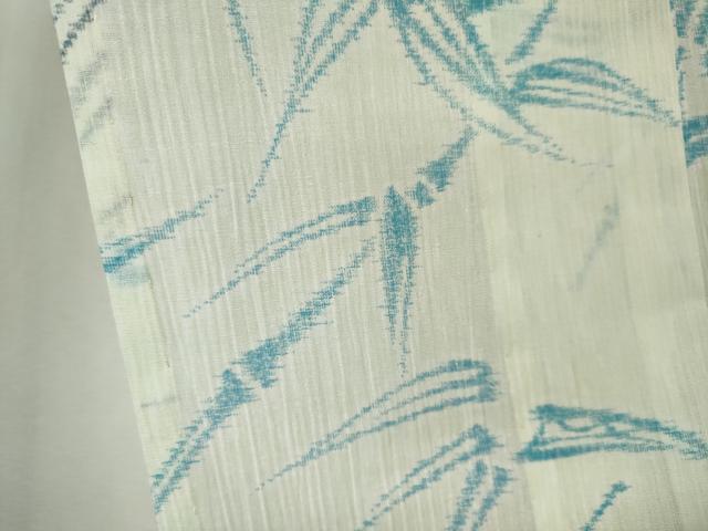 平和屋着物＊夏物　小紋　紗　縮織　笹竹文　CABK0931ou