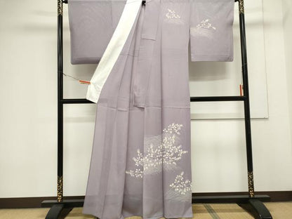 平和屋着物＊夏物　訪問着　絽　芝草枝花文　正絹　逸品　CABK0932ou