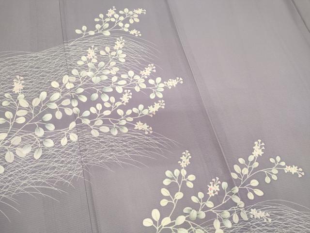 平和屋着物＊夏物　訪問着　絽　芝草枝花文　正絹　逸品　CABK0932ou