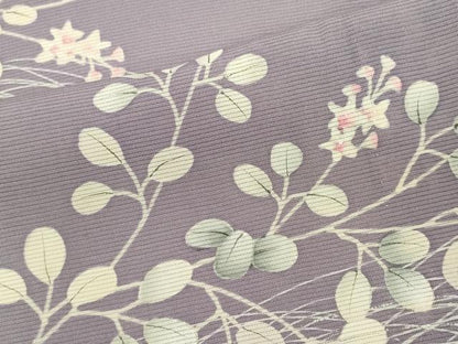 平和屋着物＊夏物　訪問着　絽　芝草枝花文　正絹　逸品　CABK0932ou