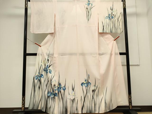 平和屋着物＊夏物　訪問着　絽　駒刺繍　草花文　正絹　逸品　CABK0935ou