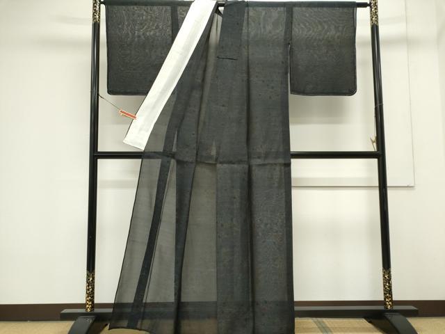 平和屋着物＊夏物　本場大島紬　夏大島　草花文　正絹　逸品　未使用　CABK0940ou