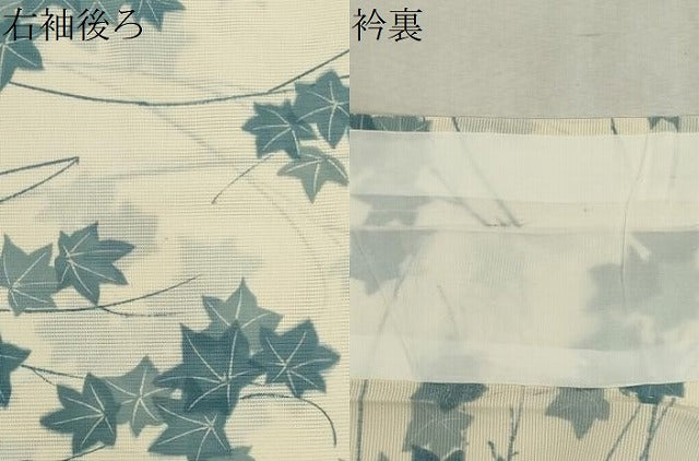 平和屋着物＊夏物　小紋　絽　楓文　正絹　逸品　CABK0944ou