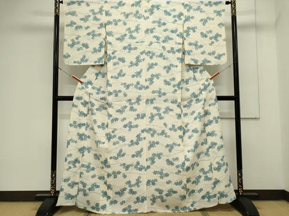 平和屋着物＊夏物　小紋　絽　楓文　正絹　逸品　CABK0944ou