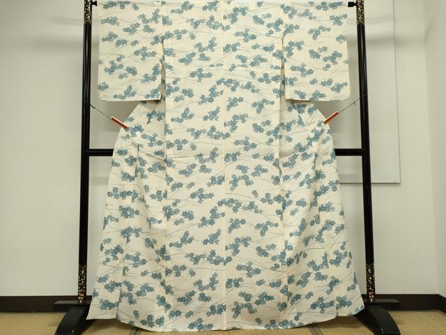 平和屋着物＊夏物　小紋　絽　楓文　正絹　逸品　CABK0944ou